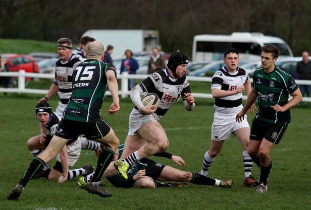 MV Number 8 Danny Burke on the charge