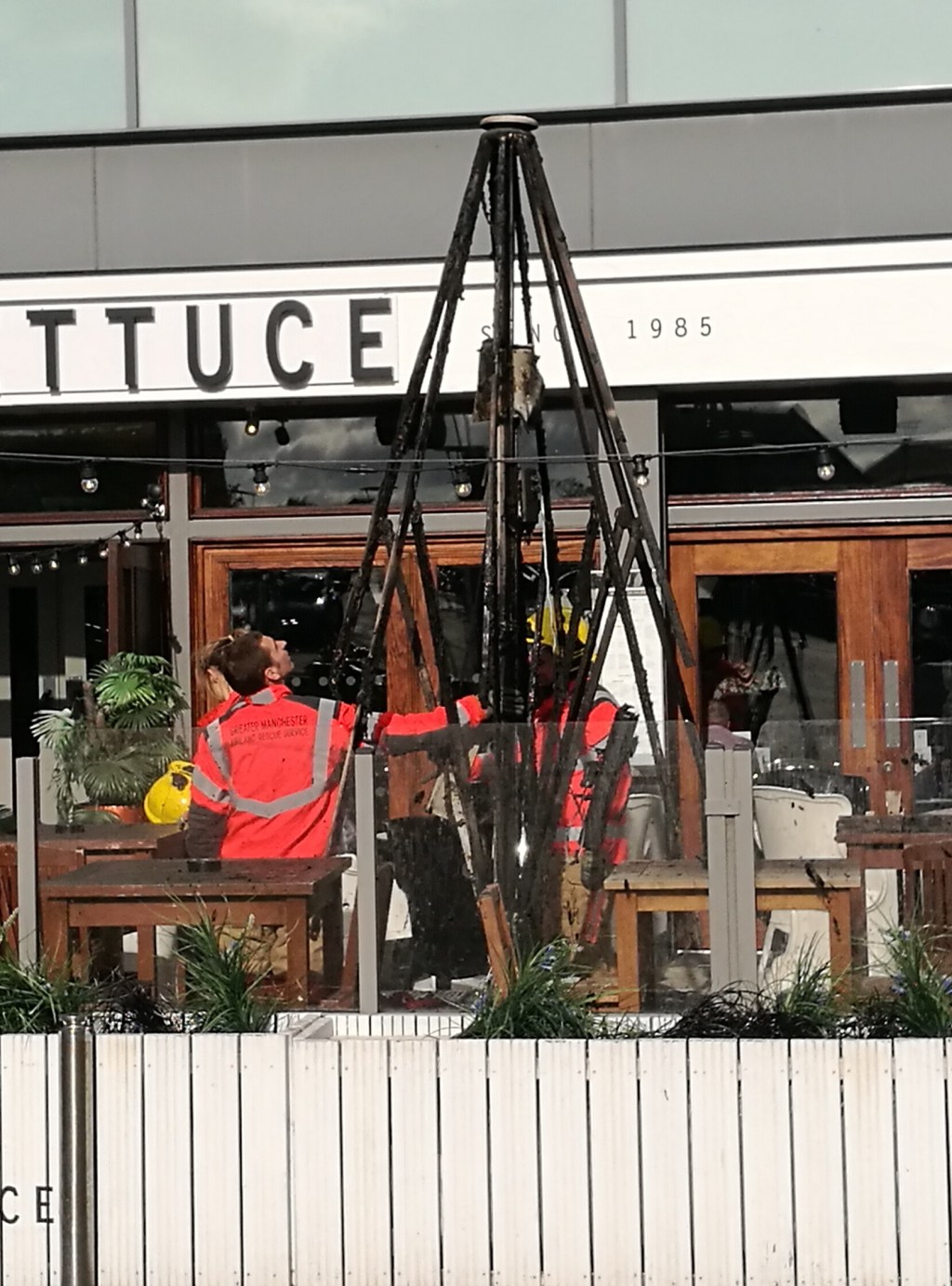Canopy fire at Slug and Lettuce in Sale this&nbsp;afternoon