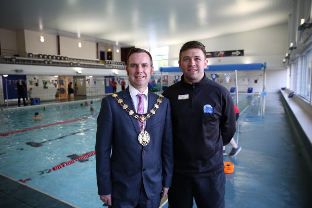 Mayor of Trafford with Steven Taylor