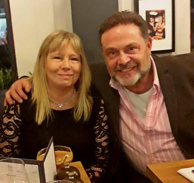 Val Devlin with John Thompson