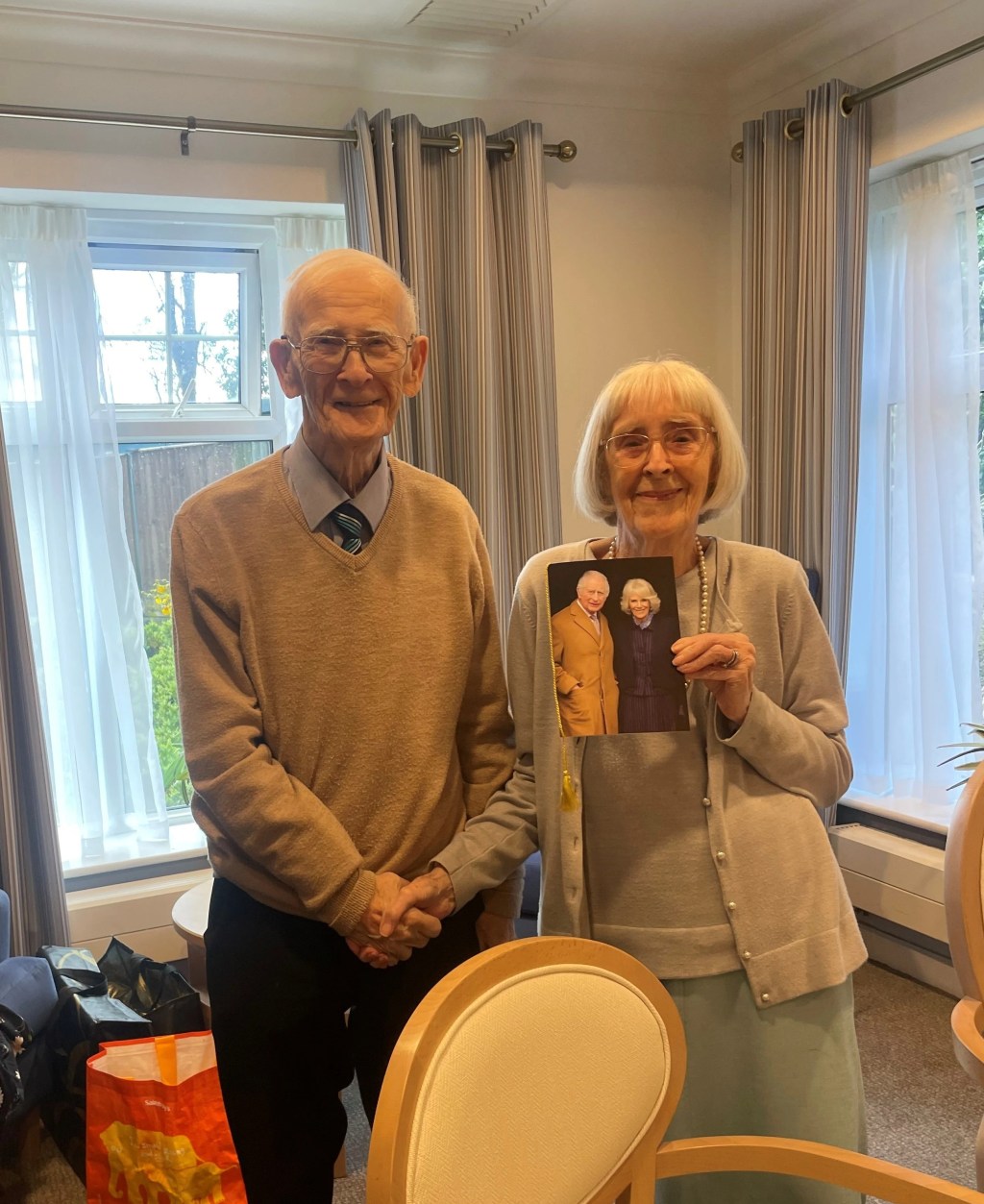 Love was in the air at an Altrincham care home for two residents celebrating a special&nbsp;milestone