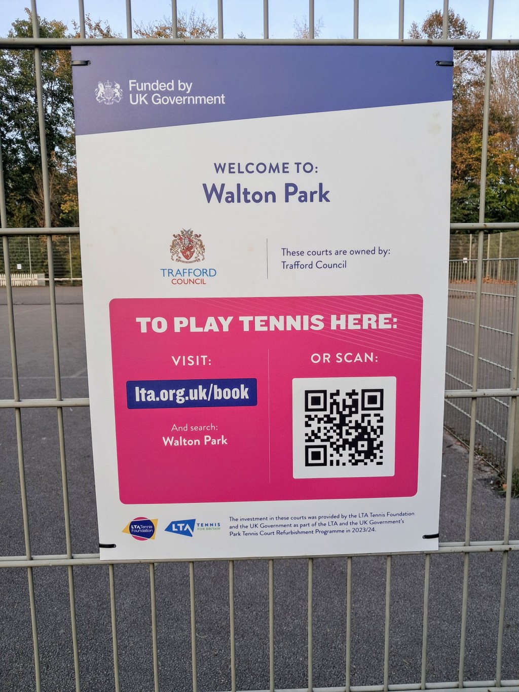 Tennis courts free to use at Walton Park after Trafford Council admits Comms mix&nbsp;up