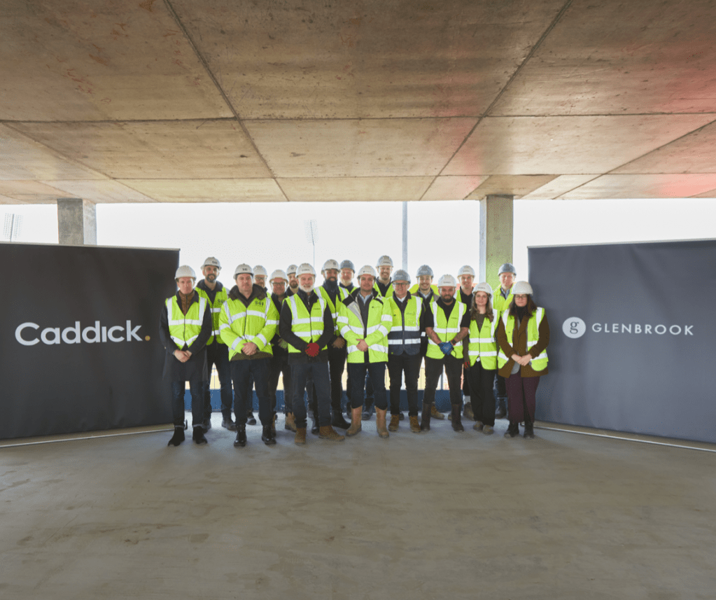 Caddick celebrates a major milestone building a new housing development in Old&nbsp;Trafford